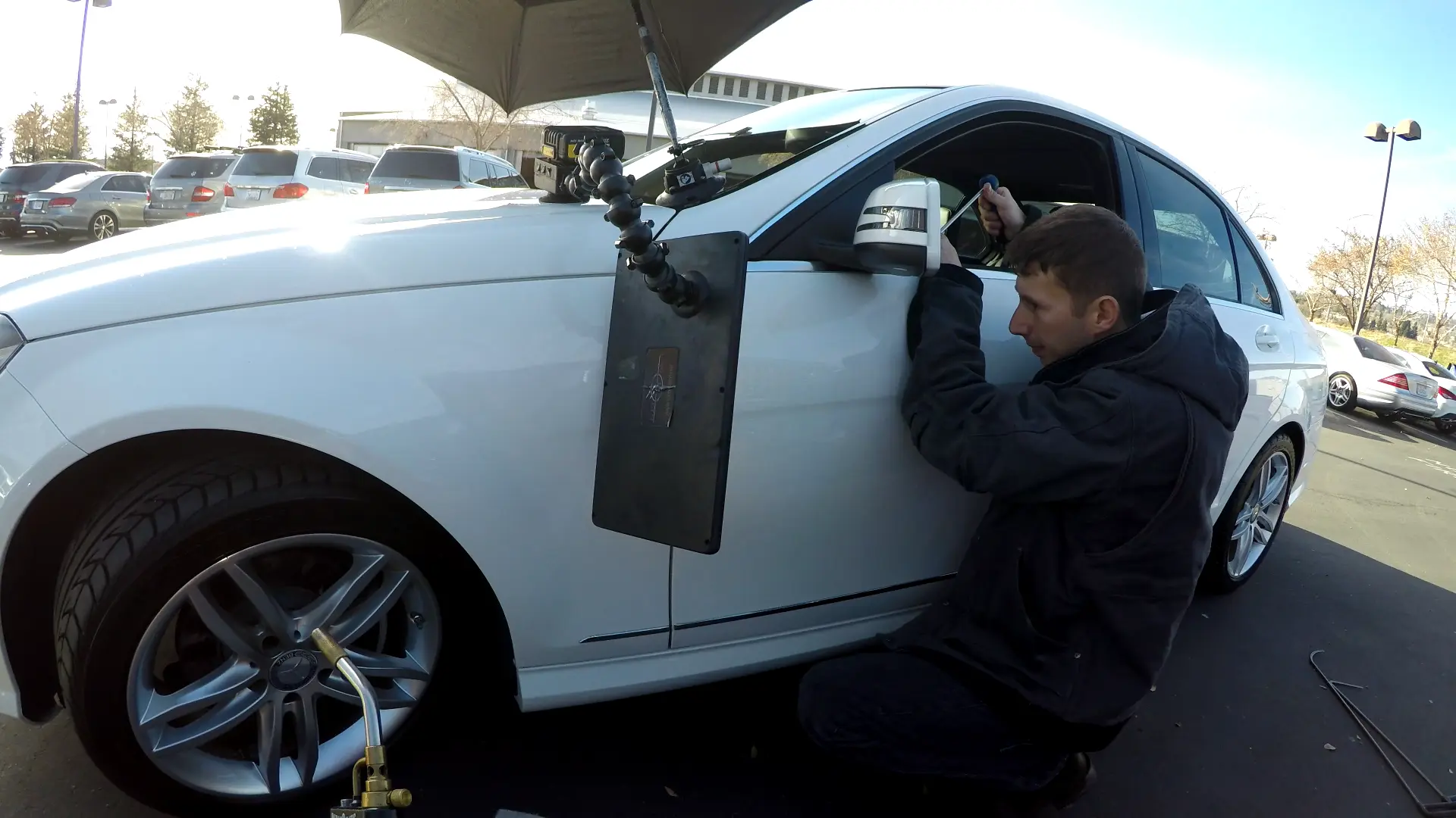 Brandon Rayburn, mobile paintless dent repair technician, East Tennessee